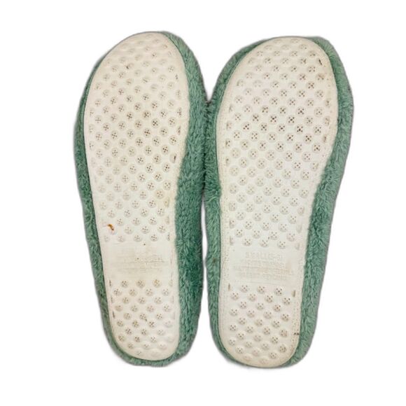Slippers Full Foot Size S (4-5) Seafoam Green Rubber Nonslip Sole Cozycore Comfy - Picture 2 of 2